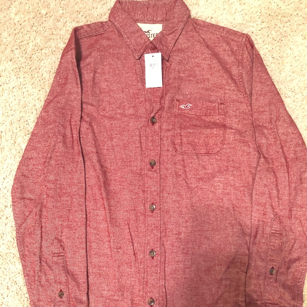 Hollister Men’s button up flannel style shirt,New!